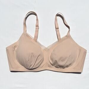 Honeylove Crossover Bra Wireless Large 38B 38C Beige
